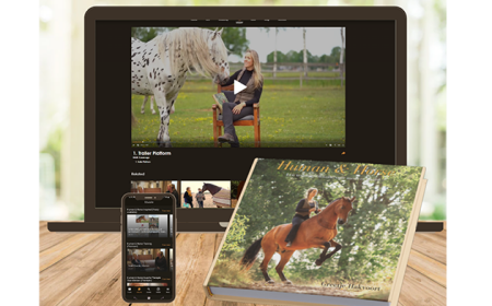 De online leeromgeving van Human & Horse op laptop en telefoon